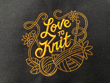 Load image into Gallery viewer, Embroidery Sack - Love to Knit