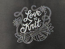 Load image into Gallery viewer, Embroidery Sack - Love to Knit