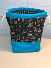 Load image into Gallery viewer, Small Sack - Made with Friends Fabric - Colour Blocked